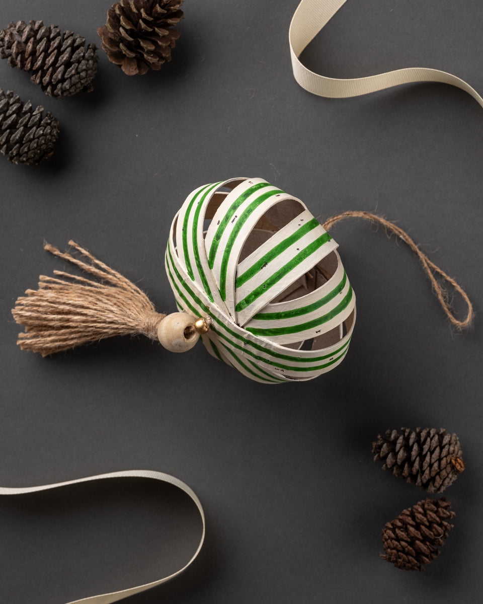 Paper Ball with Tassel Ornament