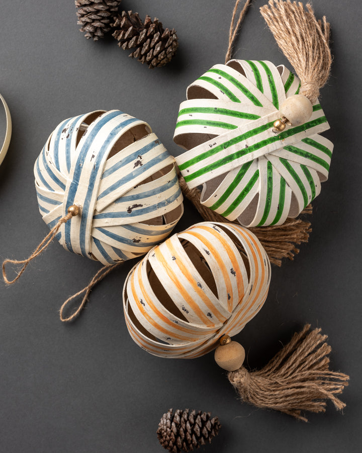 Paper Ball with Tassel Ornament