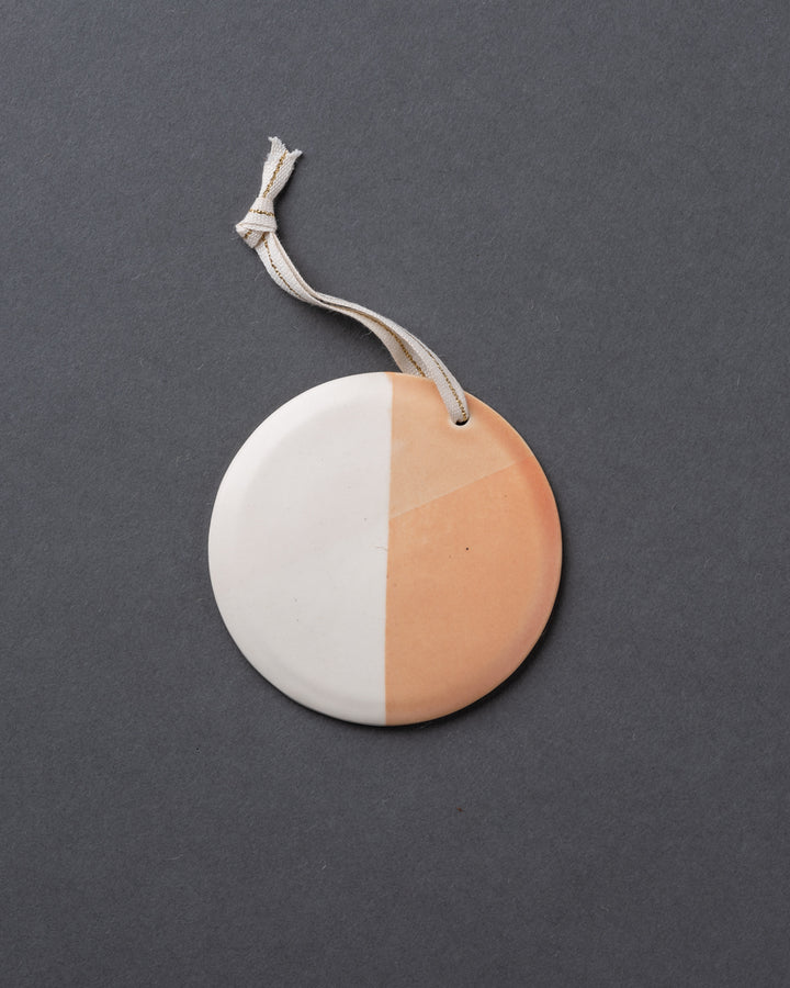 Pink Circle Ceramic Ornament