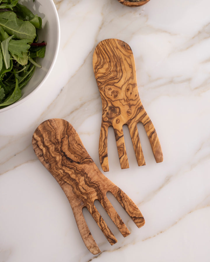 Olive Wood Salad Forks