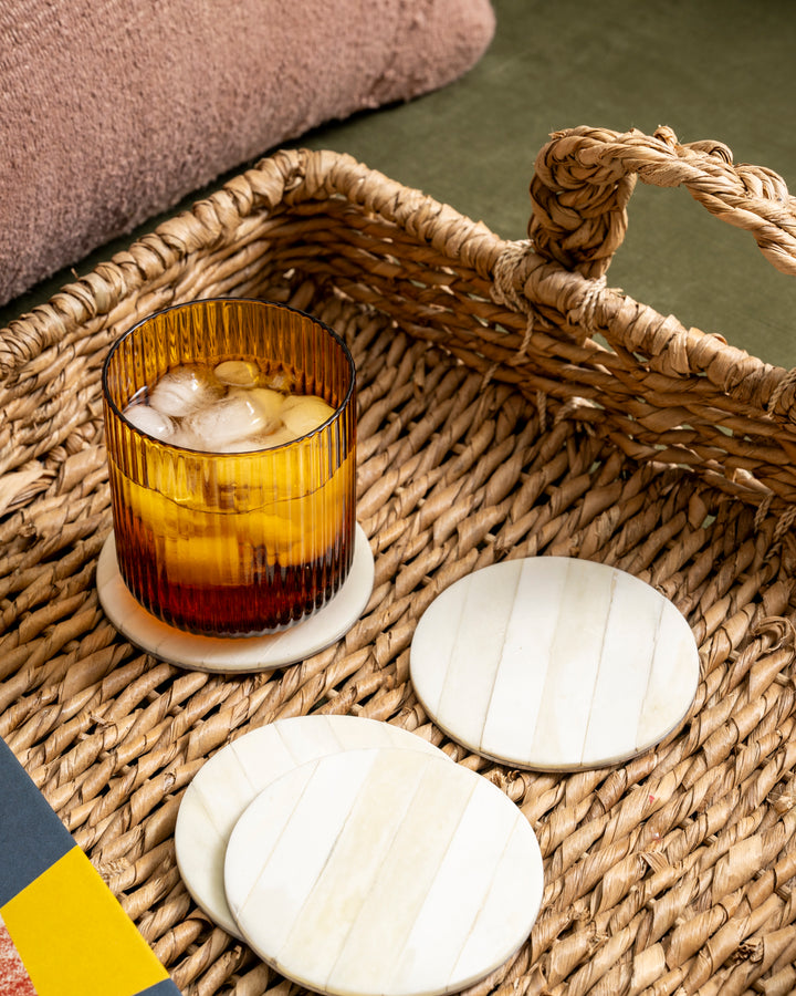 Amber Fluted Tumbler