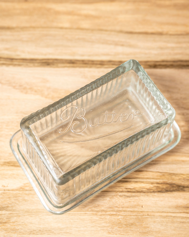 Pressed Glass Butter Dish