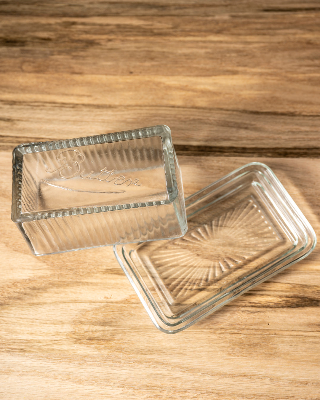 Pressed Glass Butter Dish