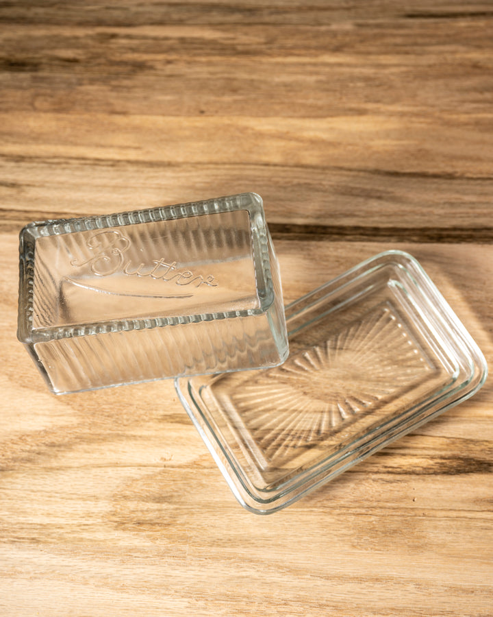 Pressed Glass Butter Dish