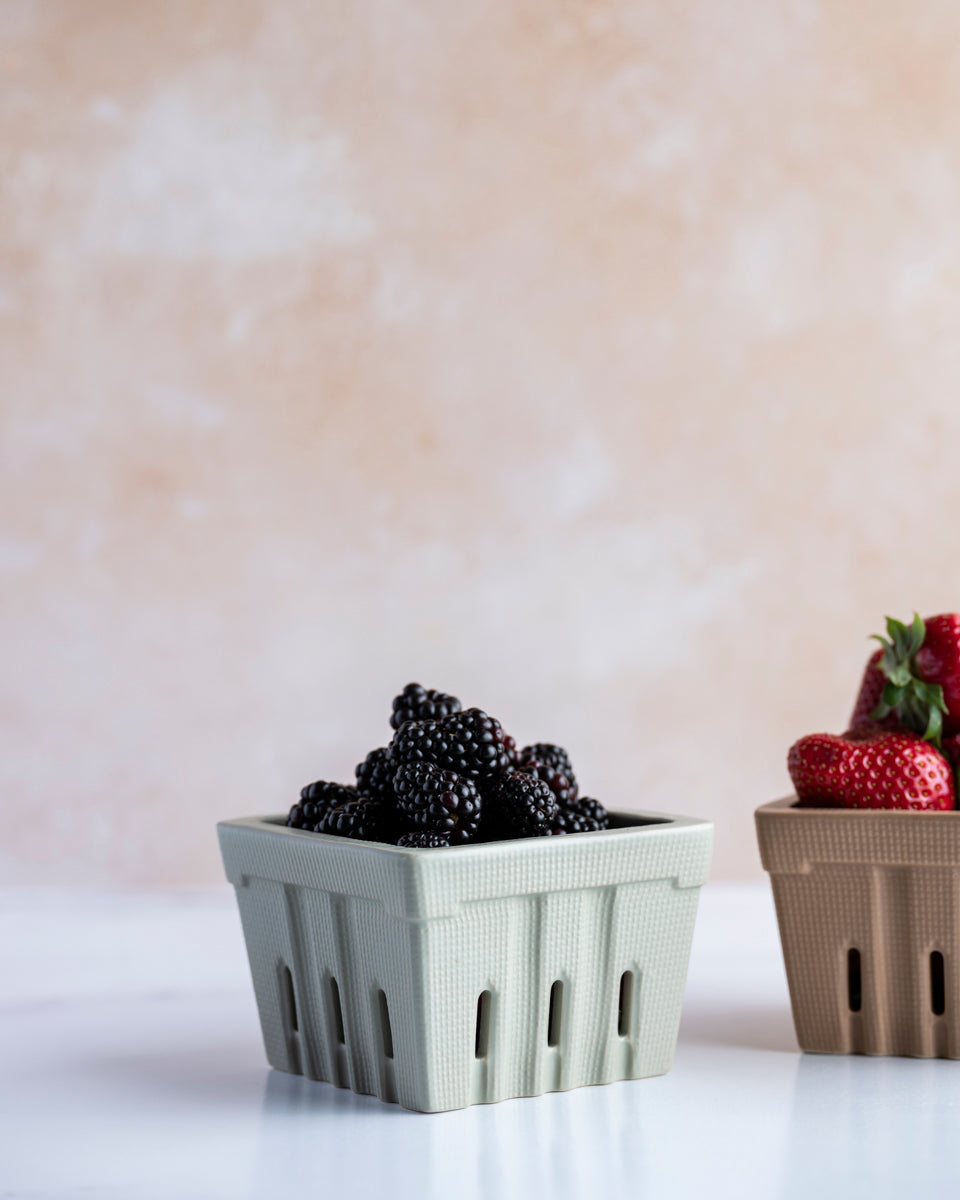 Stoneware Berry Basket