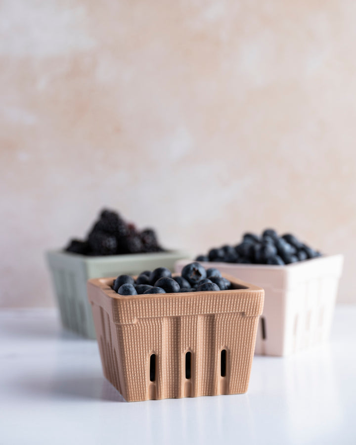 Stoneware Berry Basket