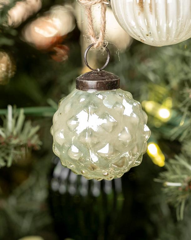 Green Mercury Glass Ornament