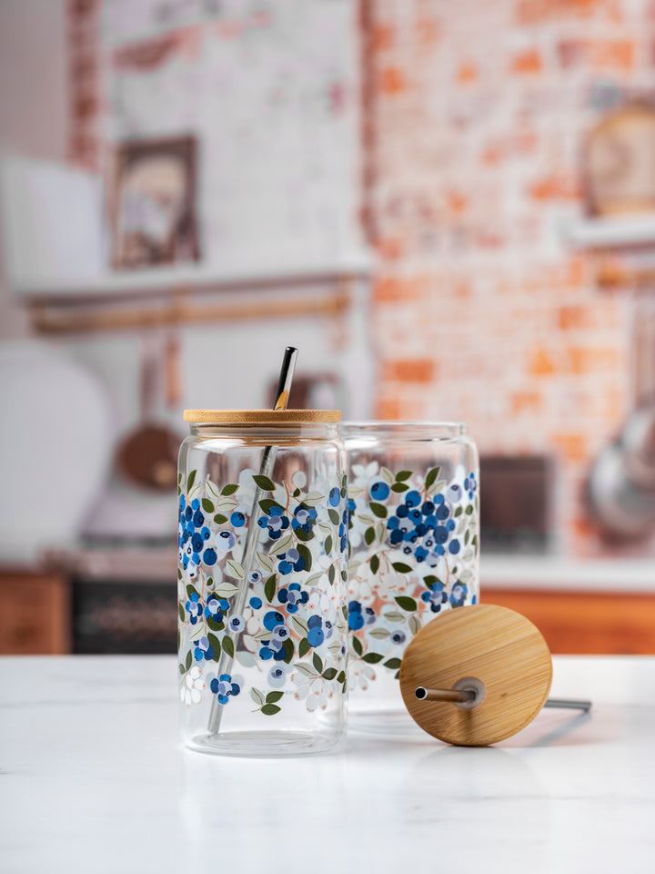 Blueberry Field Glass Can