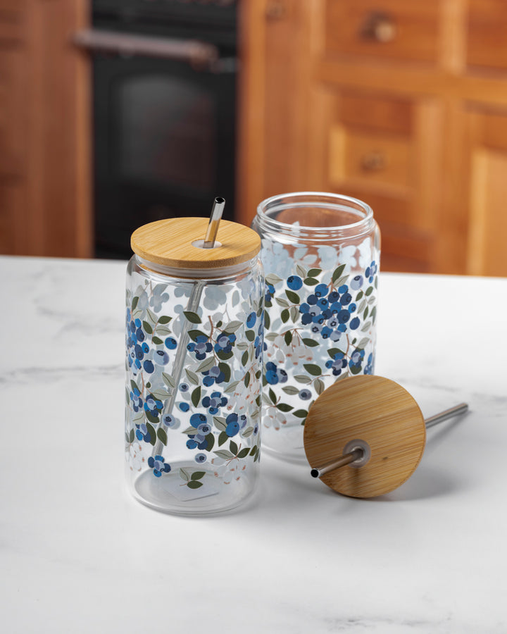 Blueberry Field Glass Can