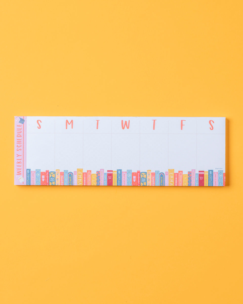Book Stack Weekly Notepad