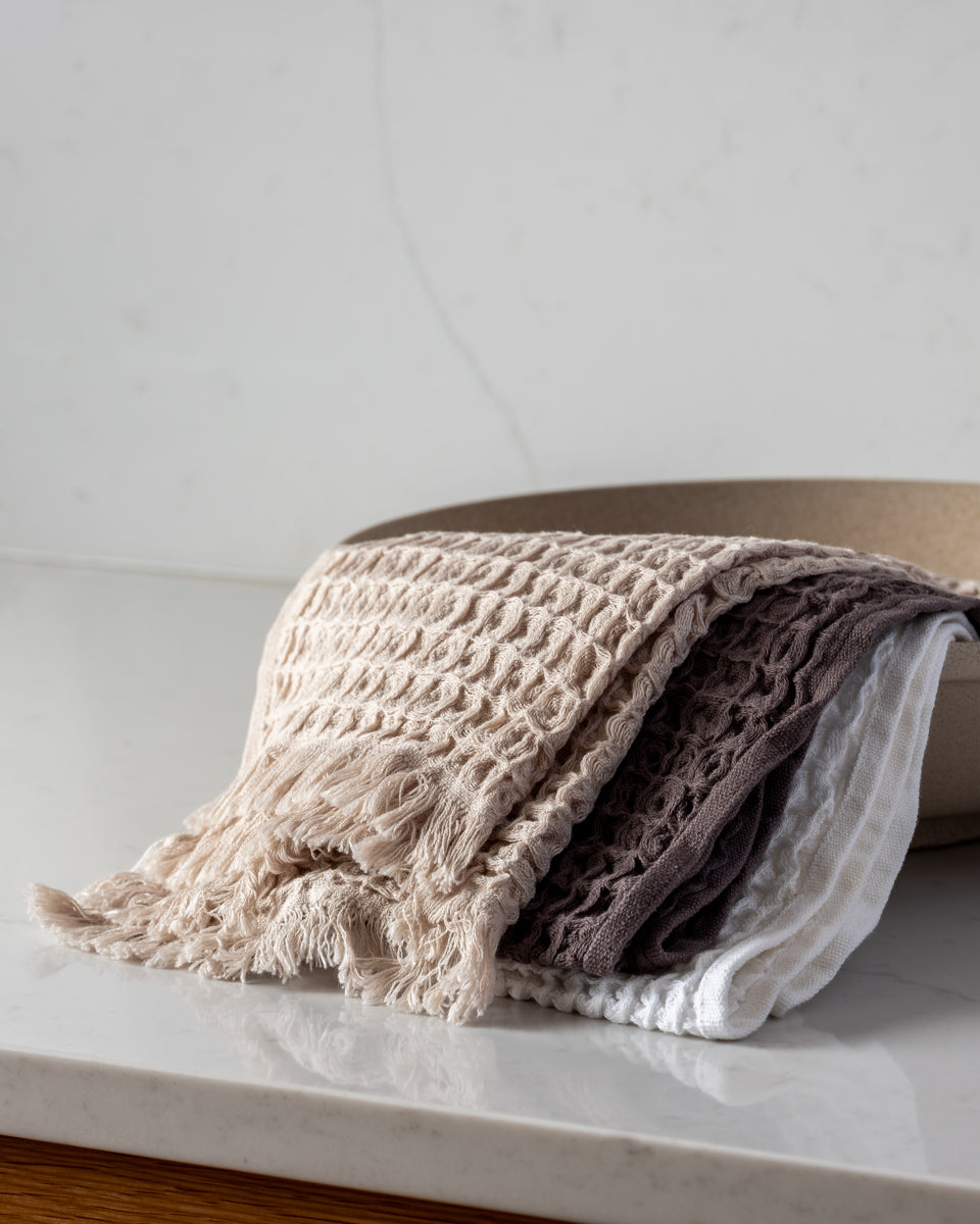 Heena Waffle Weave 100% Turkish Cotton Bath Towel