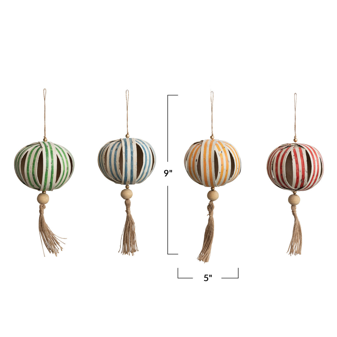 Paper Ball with Tassel Ornament