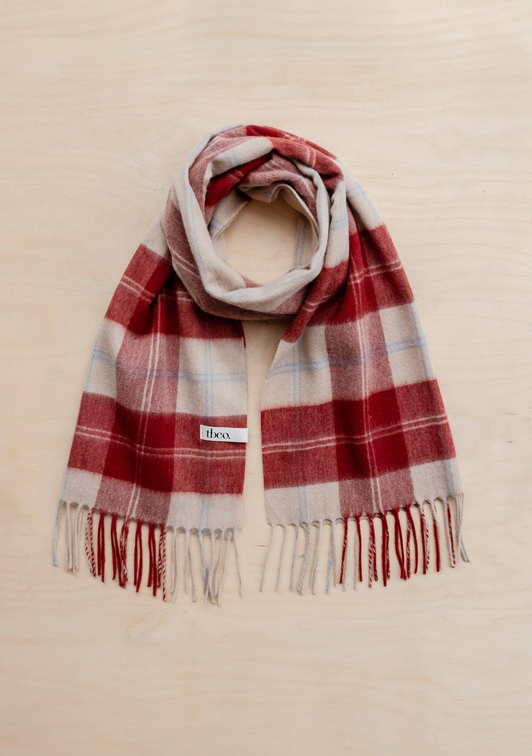 Red Varsity Lambswool Oversized Scarf