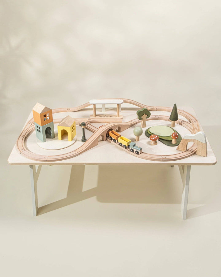 Wooden Train & Table Playset