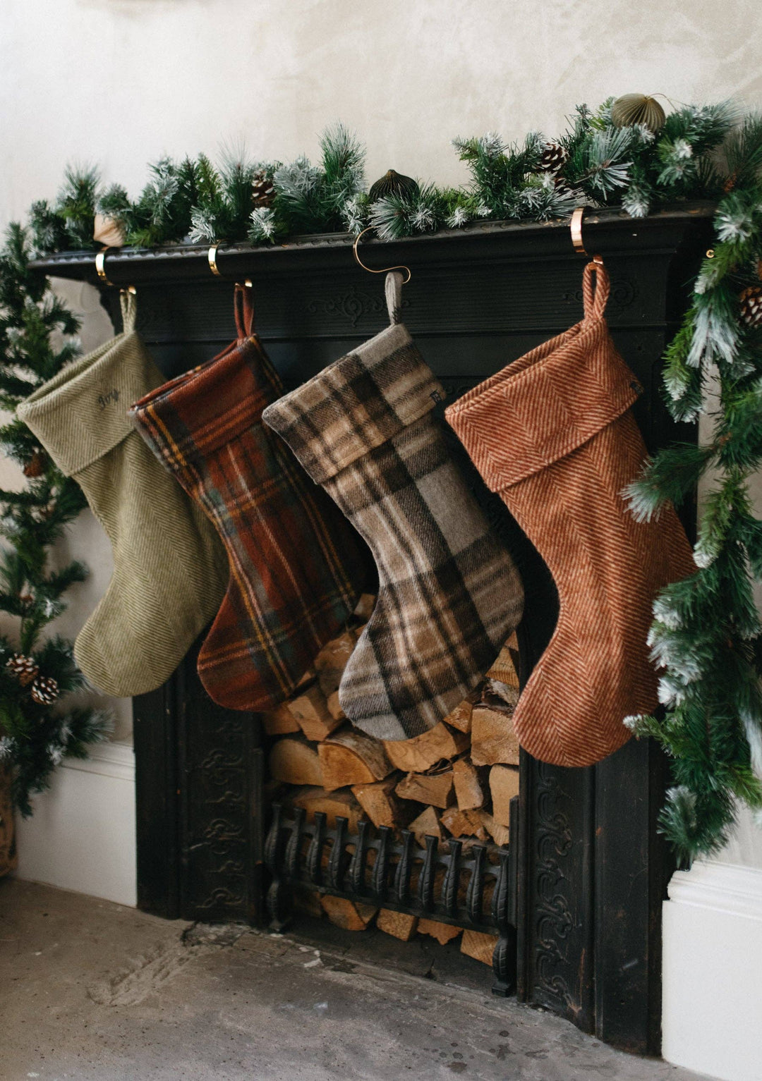 Recycled Wool Christmas Stocking in Jacob Tartan