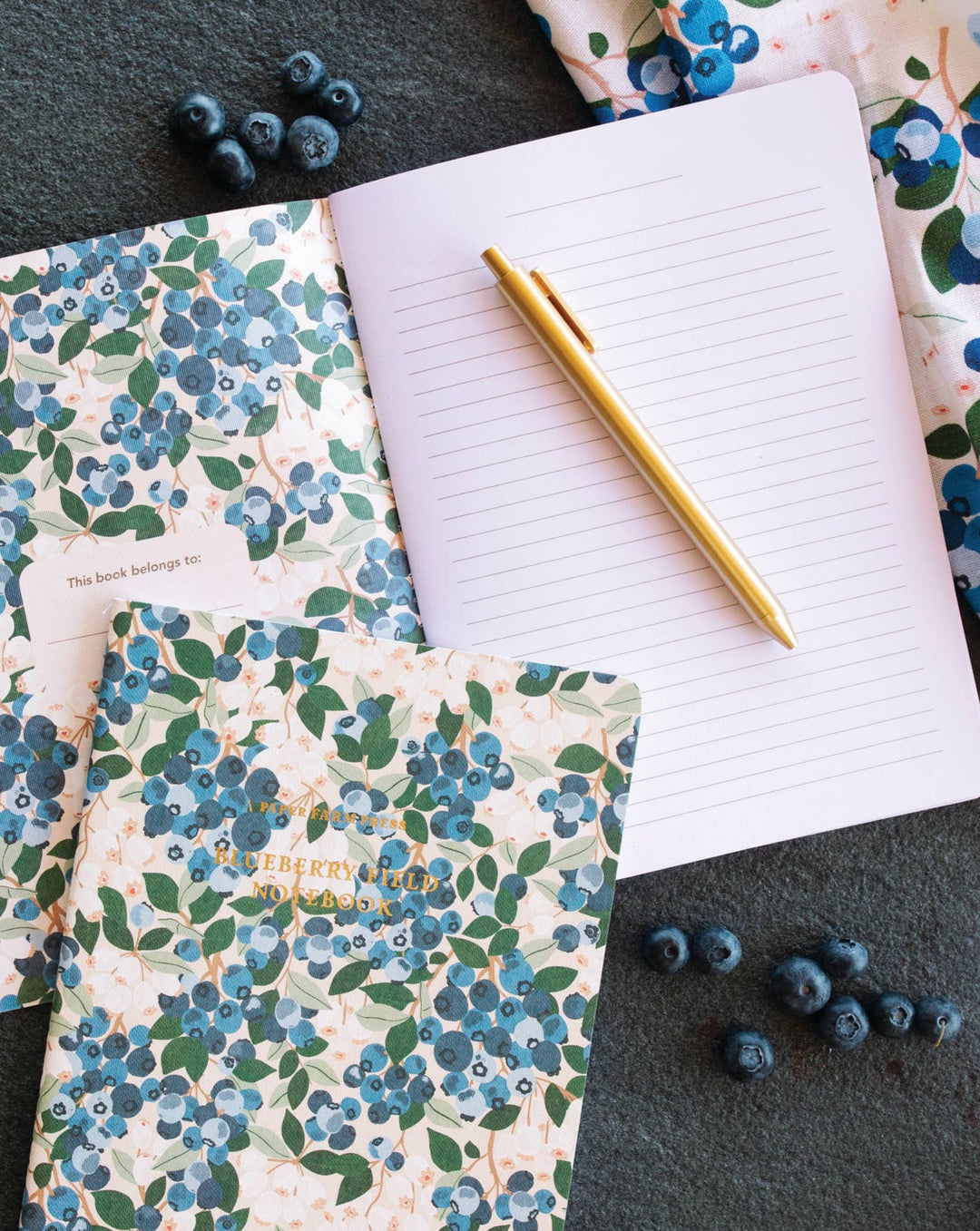 Blueberry Field Stitched Notebook