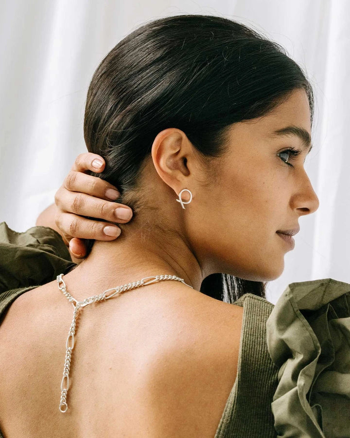 Silver Stitch Earrings