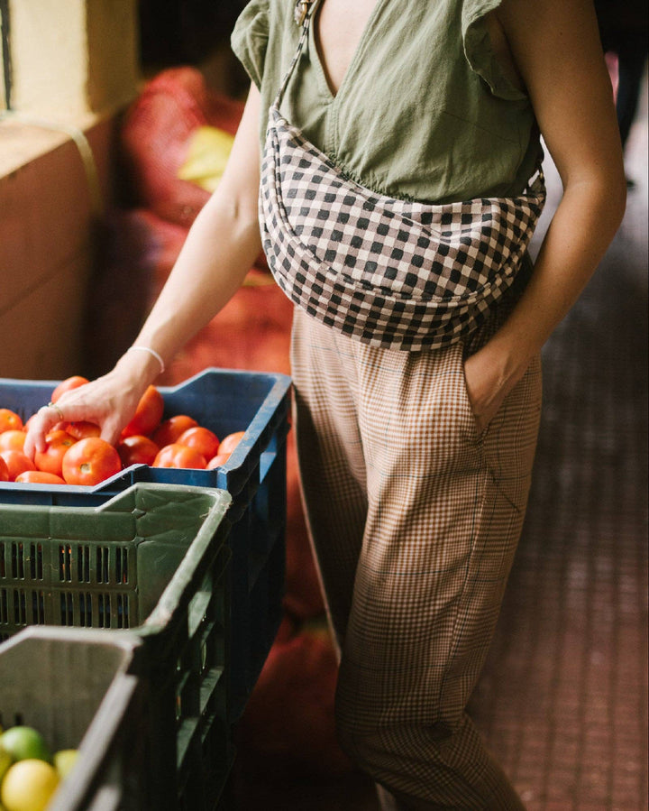 Moon Sling Bag - Ink Gingham