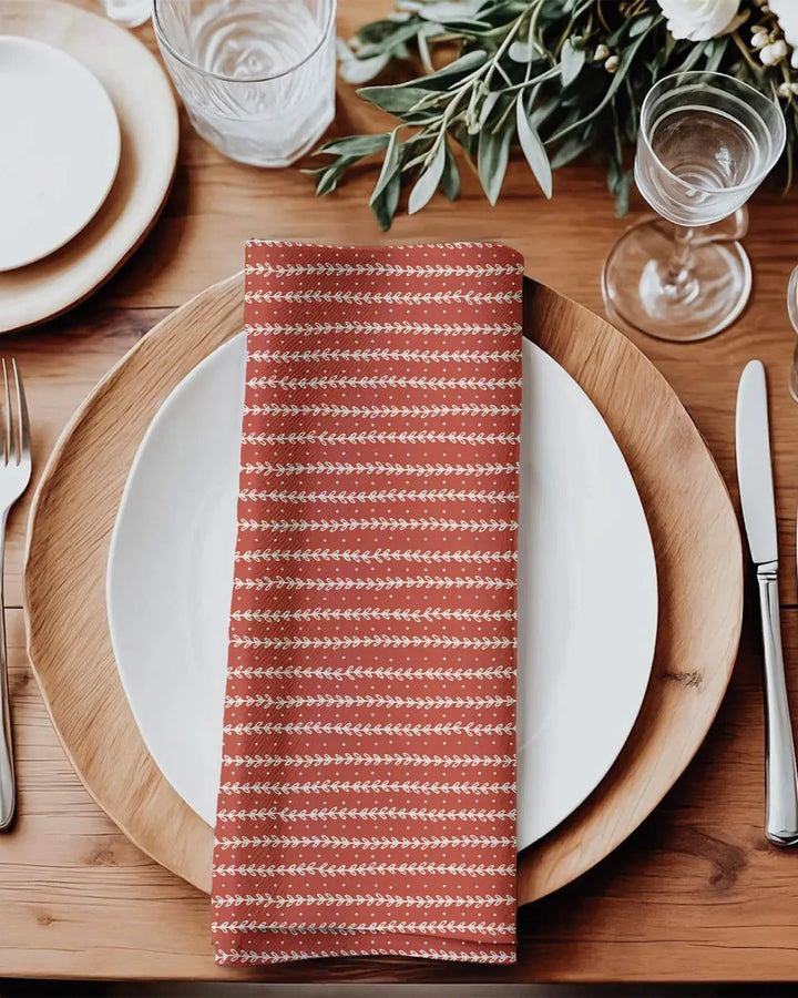 Red Christmas Cloth Napkins