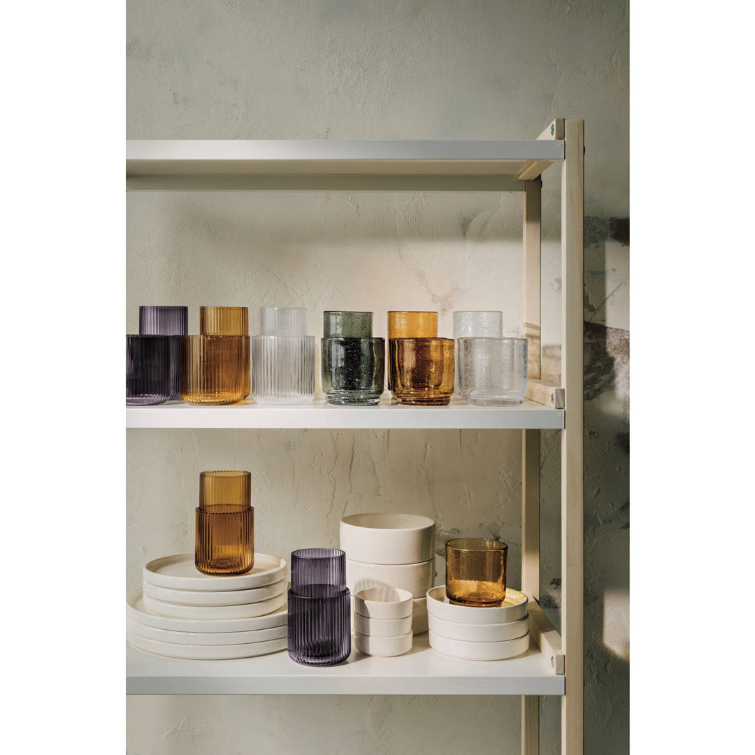 Amber Fluted Tumbler