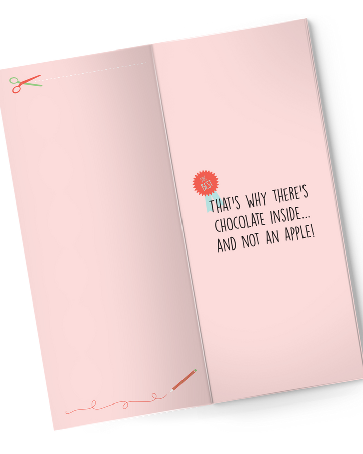 Teacher Appreciation Card with Chocolate INSIDE
