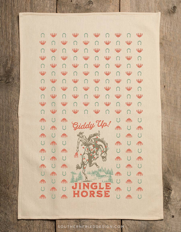 Giddy Up Jingle Horse Kitchen Towel