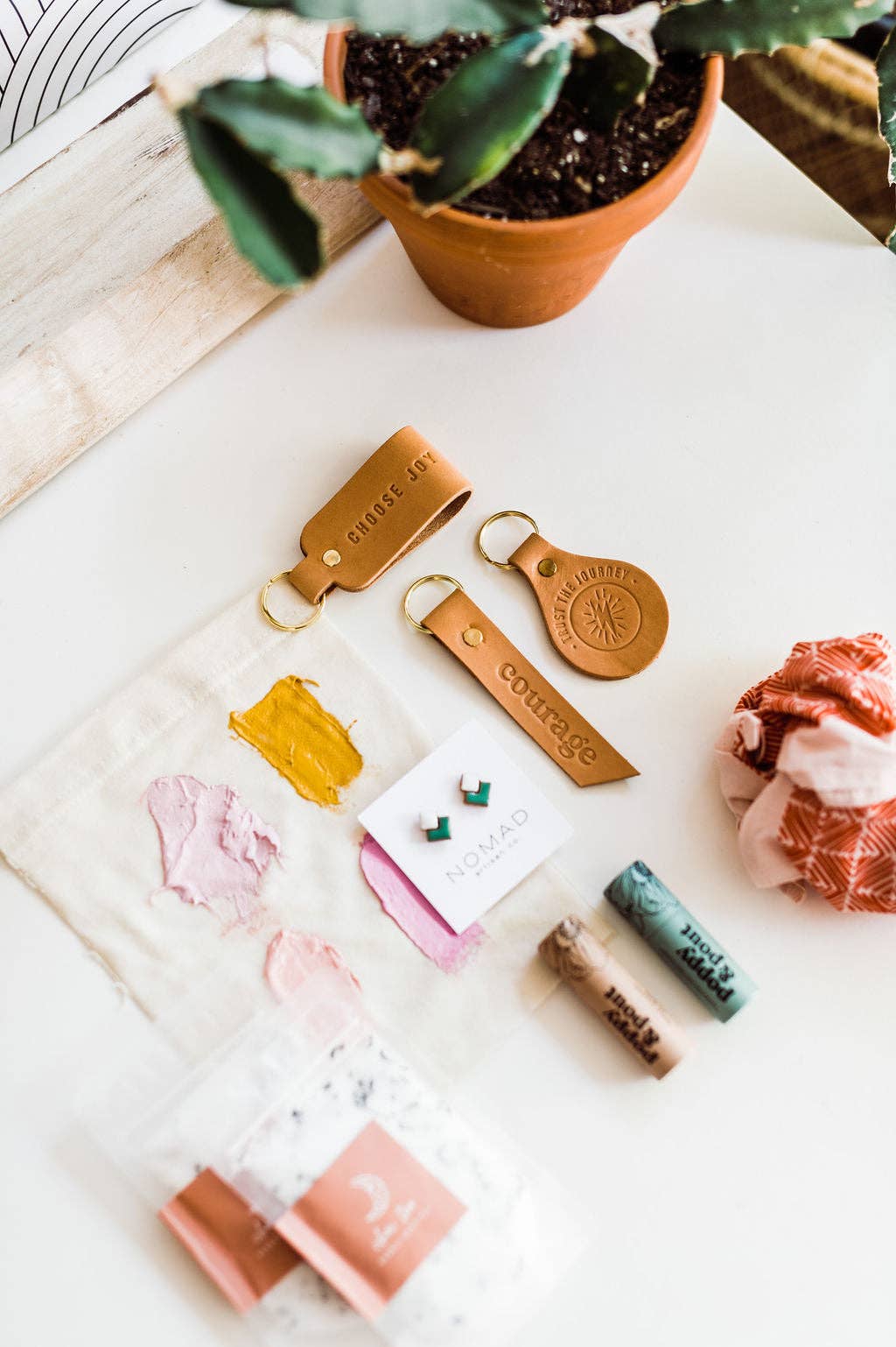 Trust The Journey | Leather Key Key Fob