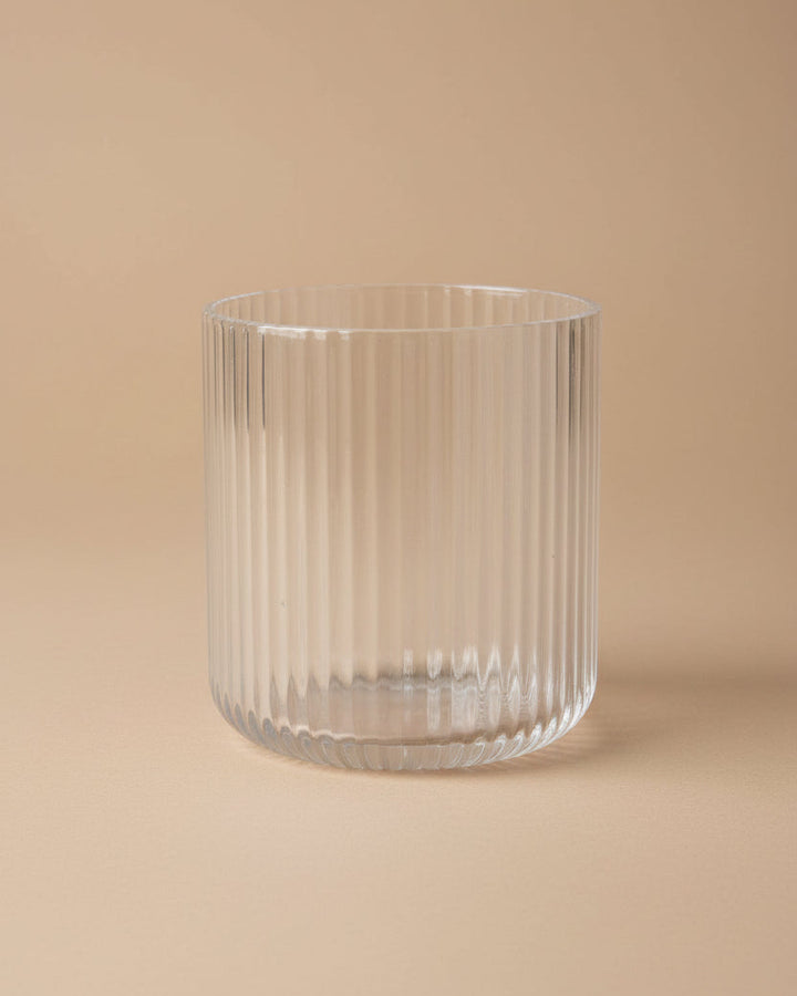 Clear Fluted Glass Tumbler