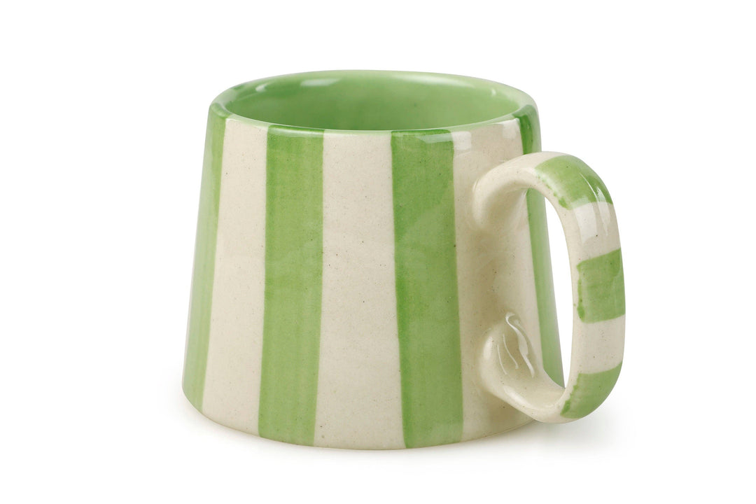 Green Stripe Coffee Cup