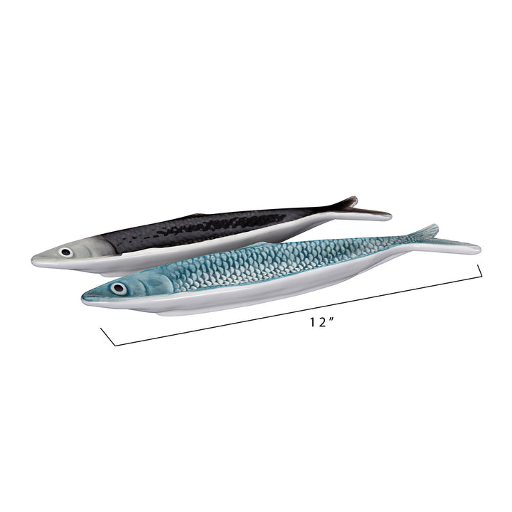 Hand-Painted Sardine Plate