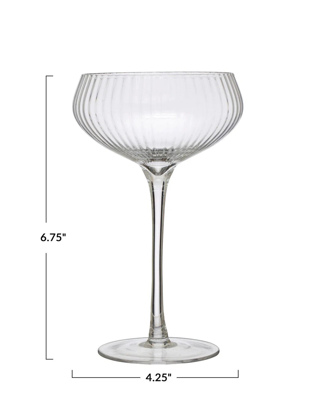 Clear Champagne Coupe
