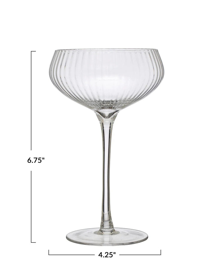 Clear Champagne Coupe