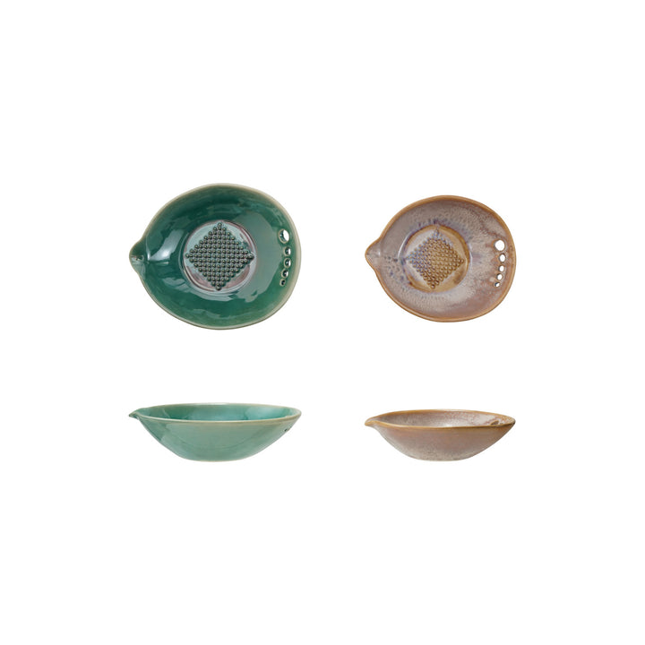 Stoneware Garlic Graters & Herb Stripper