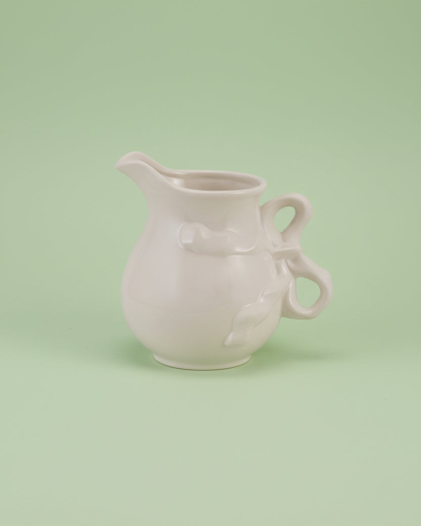 Bow Stoneware Pitcher