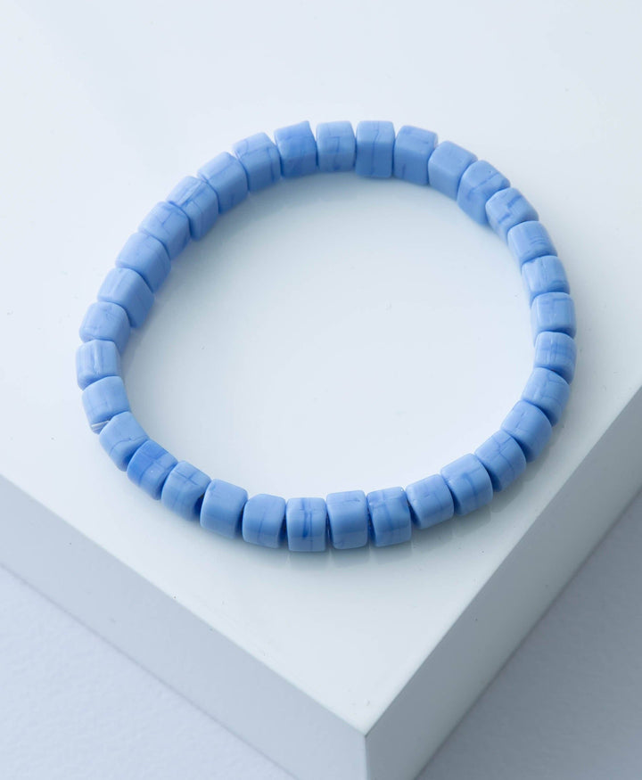 Opaque Glass Bracelet, Periwinkle