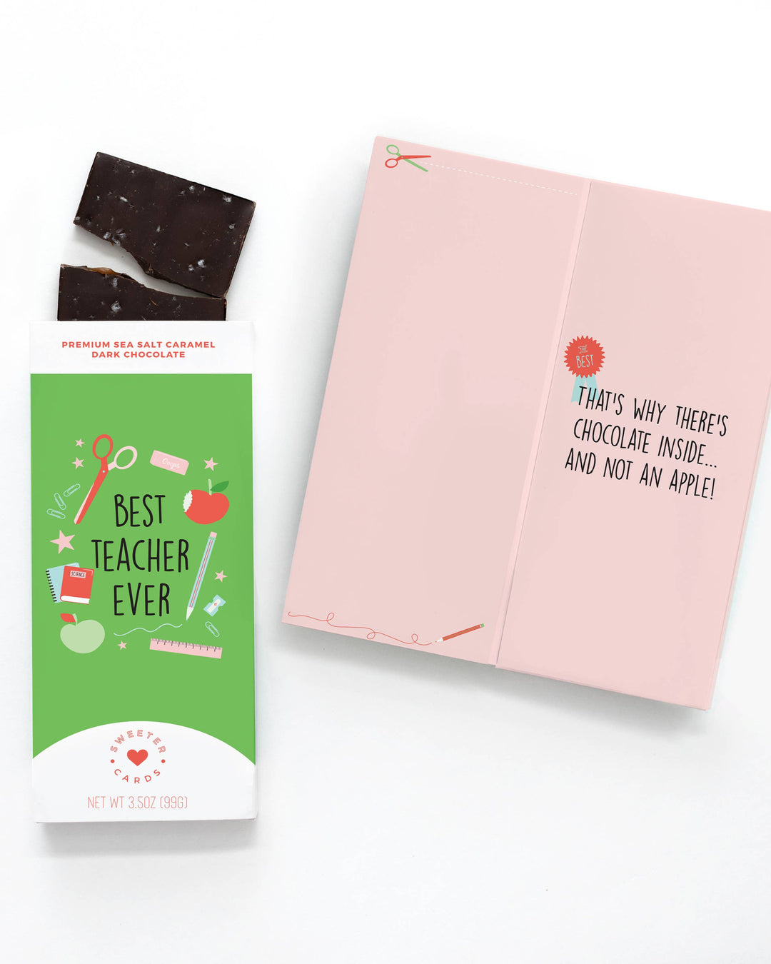 Teacher Appreciation Card with Chocolate INSIDE