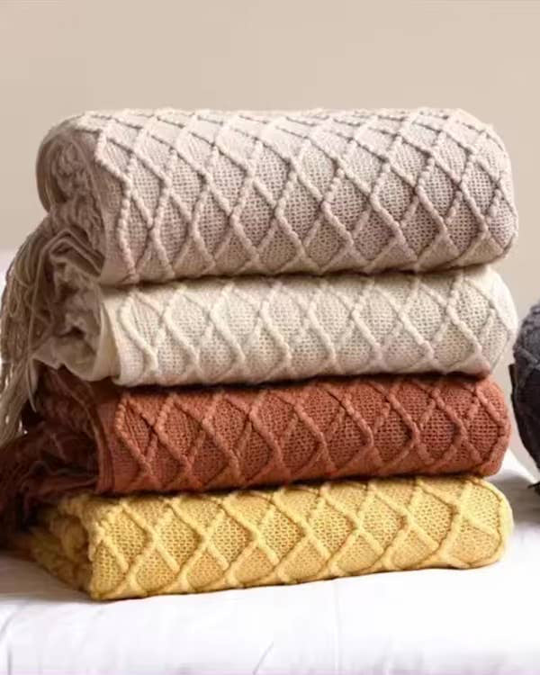 Knitted Throw Blanket