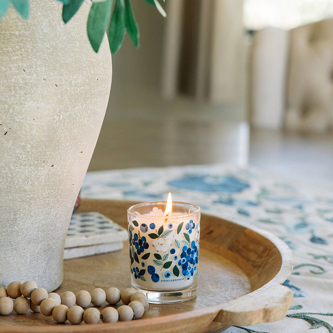 Blueberry Field Scented Soy Hand-Poured Candle