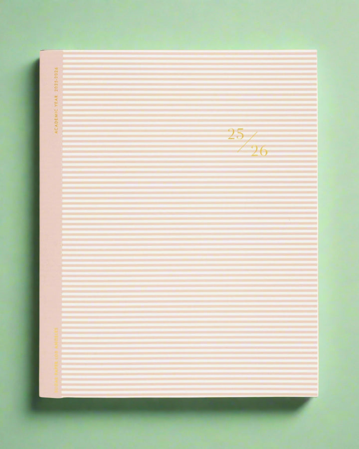 2025-2026 Rose Stripe Academic Monthly Planner