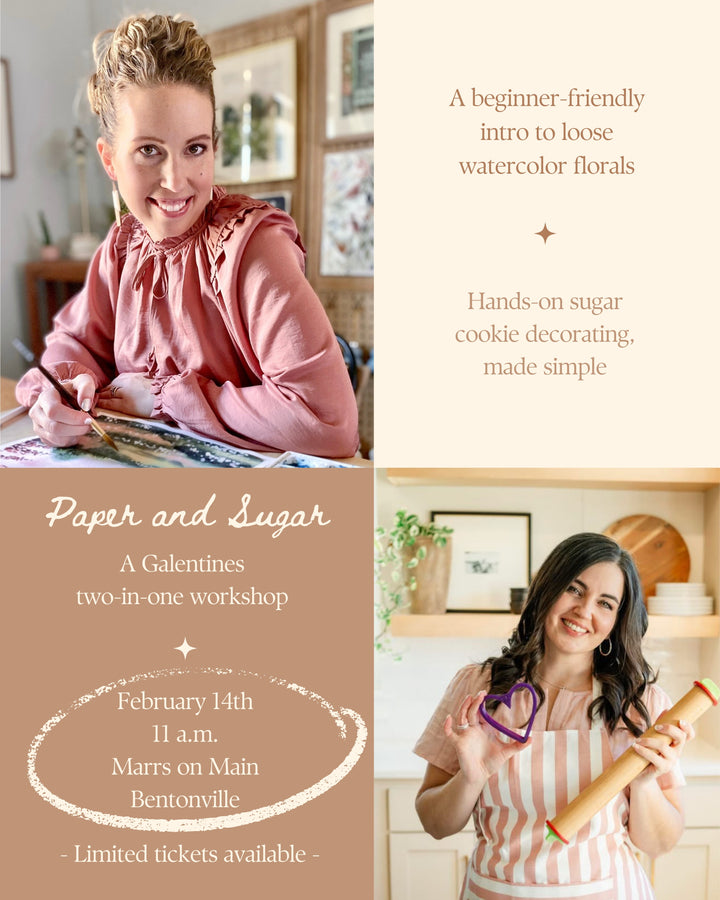 Paper + Sugar | A Galentine's Watercolor & Cookie Workshop