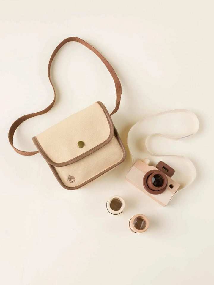 Wooden Camera with Bag