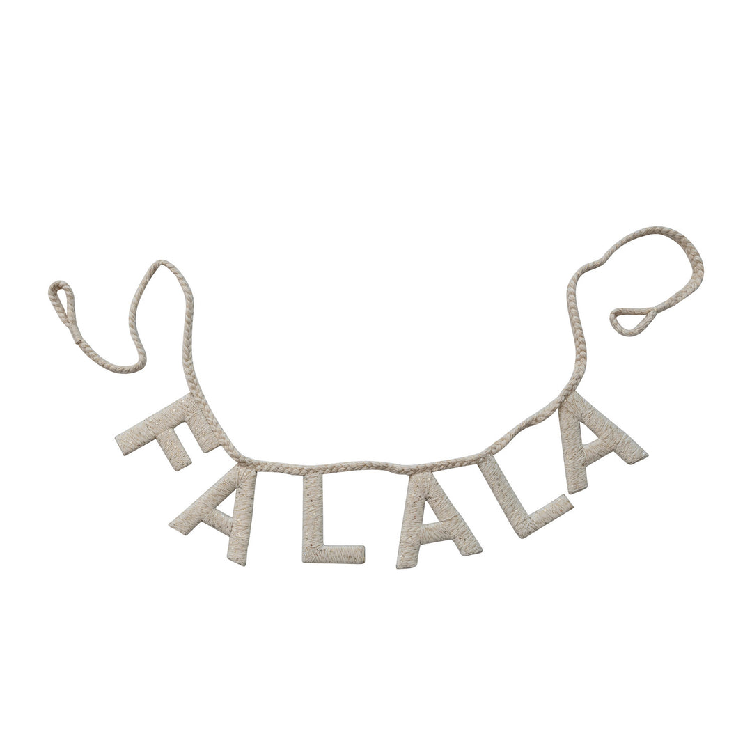 Handmade Cotton Blend Braided Garland with Sequins "FALALA"