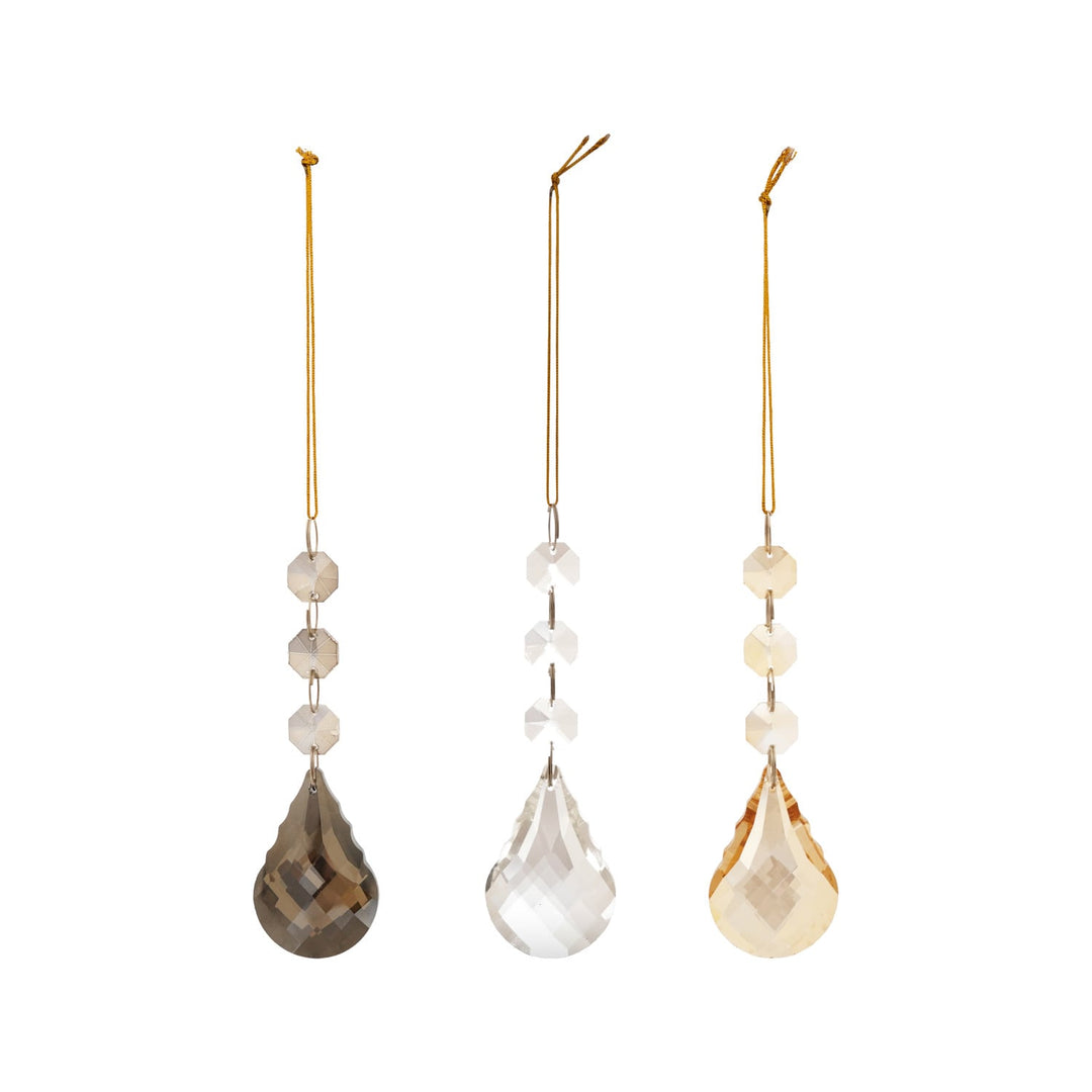 Crystal Hanging Bead Drop Ornament, 3 Colors
