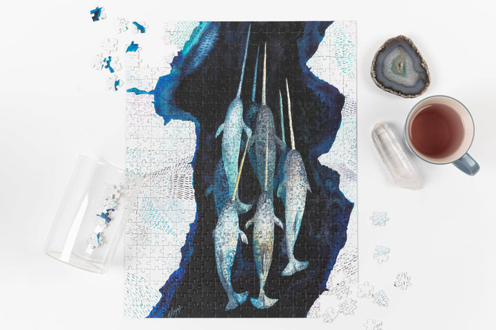 Narwhal Puzzle & Glue Kit 450pc